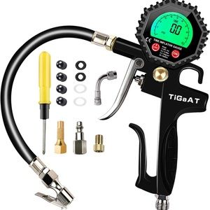 TiGaAT Digital Tire Preassure Gauge Inflator,200 PSI